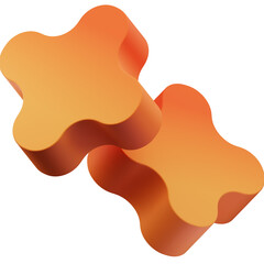 3d abstract memphis shape