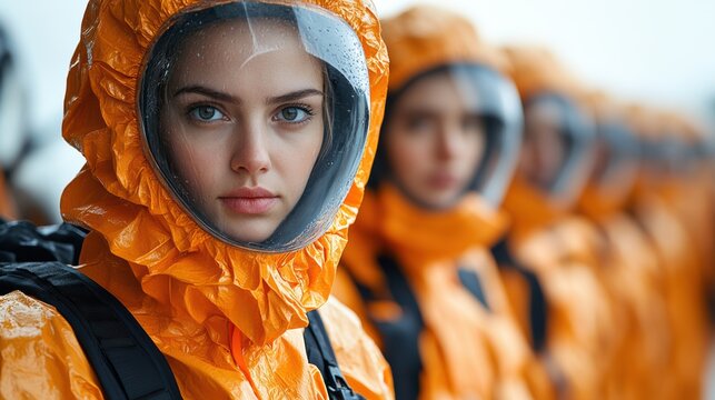 Future nurses in disaster response training, symbolizing readiness for critical healthcare challenges,