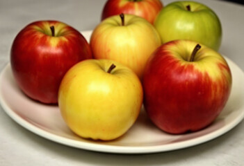 red and yellow apples