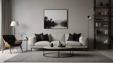 Fototapeta premium modern living room with armchair