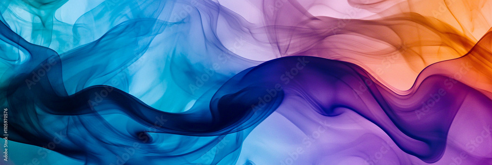 Aufkleber colorful abstract patterns flowing in smooth waves