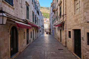 Fototapeta premium Street of Dubrovnik old town, Croatia
