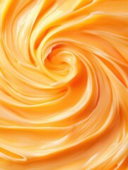 Top-down shot of shredded cheese used as a garnish on creamy soup, inviting and rich advertising look