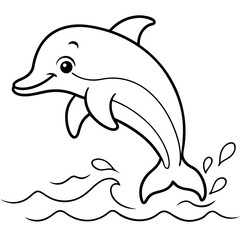 silhouette of a dolphin vector illlustration