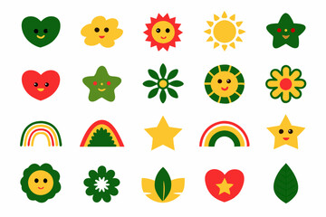 Colorful Hand-Drawn Crayon Doodles – Fun and Playful Design Elements