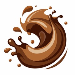 chocolate background with splash vector illlustration
