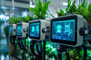 Futuristic Sustainable Technology: Control Panels in Eco-Friendly Smart Greenhouse