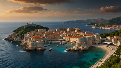 Fototapeta premium Dubrovnik, Croatia scenic view.