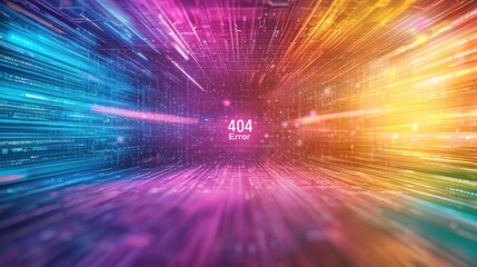 Abstract image of a broken computer screen with a "404 Error" message, glitch effects, and vibrant tones for a blog post