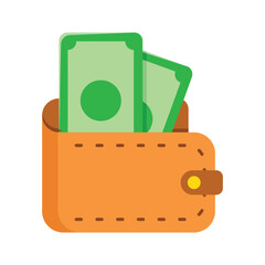 Illustration of a wallet with cash