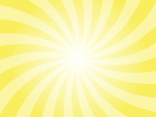 Radiant Yellow Swirl Sunburst Background. Energetic Yellow Sunburst with Swirling Pattern. Maize Yellow Spiral Sunburst Backdrop.