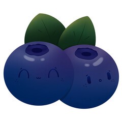 Includes many types of cute fruits.