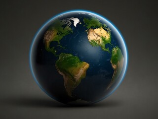 Fototapeta premium Earth globe isolated on transparent background.