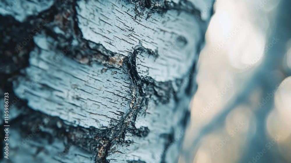 Poster close up of textured tree bark with natural patterns and soft lighting.