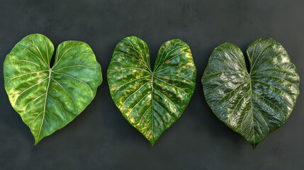green leaf multiple textures.