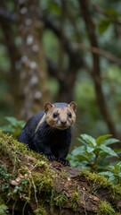Obraz premium Ecuadorian weasel (Tayra) in the wild.