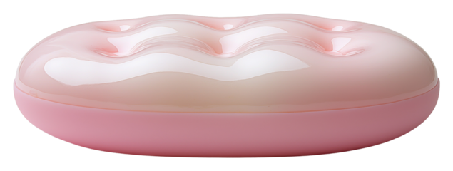 Pink Soap Dish Bathroom Accessory Oval Shaped Smooth Texture Skincare Product
