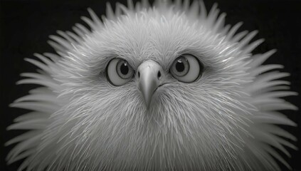 eagle, captured against a stark black background
