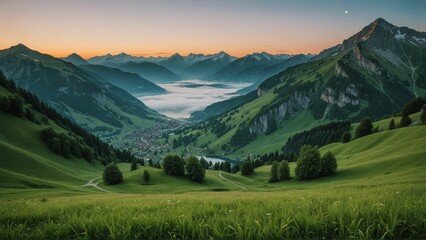 panoramic view of a verdant landscape