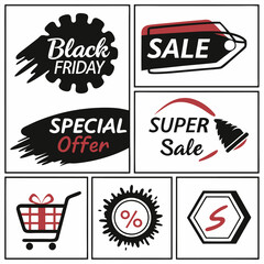 Obraz premium Black Friday Sale with Texture Background 