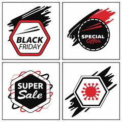 Obraz premium Black Friday Sale with Texture Background 