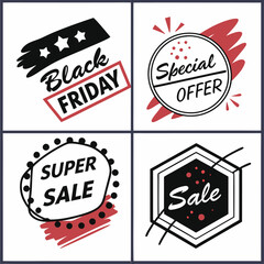 Obraz premium Black Friday Sale with Texture Background 