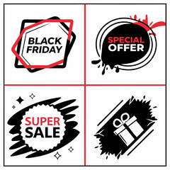 Obraz premium Black Friday Sale with Texture Background 