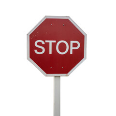 Obraz premium stop sign isolated on white