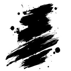 textured paintbrush stroke with ink splatter effect