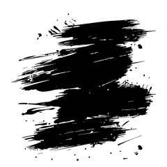 textured paintbrush stroke with ink splatter effect