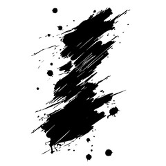 textured paintbrush stroke with ink splatter effect