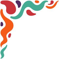 Naklejka premium Abstract doodle corner. Decorative element in the form of a corner in the ethnic oriental, Indian style.