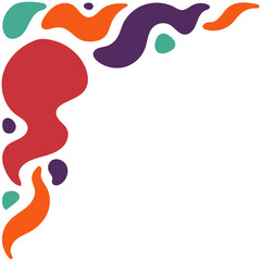 Abstract doodle corner. Decorative element in the form of a corner in the ethnic oriental, Indian style.