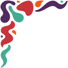 Abstract doodle corner. Decorative element in the form of a corner in the ethnic oriental, Indian style.