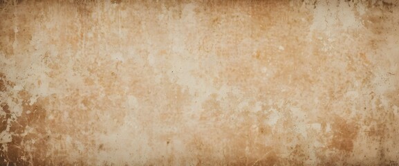 Grungy aged parchment paper with worn wood texture background	