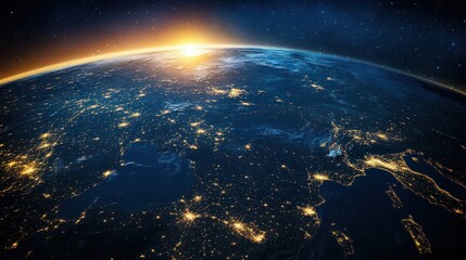 Stunning Earth at Sunrise from Space