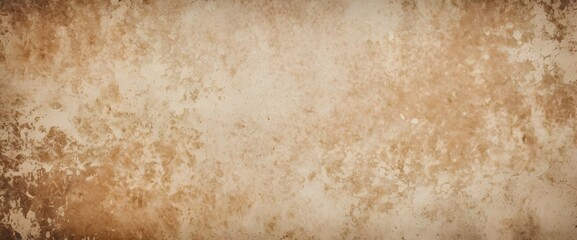 Grungy aged parchment paper with worn wood texture background