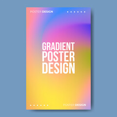gradient abstract poster with modern color style