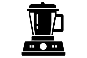 Blender or Food Processor Silhouette Vector Illustration.