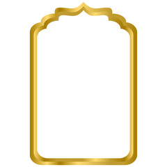 Abstract arabic door window vector template, good for islamic frame design template.