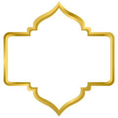 Abstract arabic door window vector template, good for islamic frame design template.