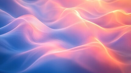 Obraz premium Abstract Pastel Waves Digital Art Background