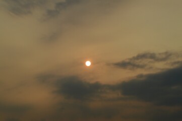 Fototapeta premium beautiful sunset in the river