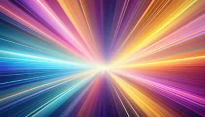 Abstract gradient light rays with soft, radiating beams blending pastel tones, creating a dreamy and ethereal atmosphere, perfect for backgrounds or artistic designs.
