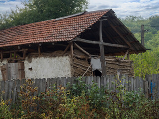 An old house in the village of Ruptura, Mehedinți county, Romania