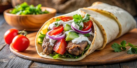 Delicious Kofta Wrap Mediterranean Flavors in a Flatbread