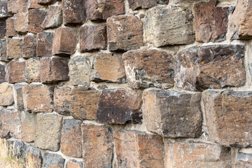 Background Texture image of century old stonework wall