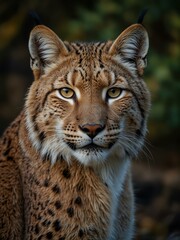 Fototapeta premium Eurasian lynx portrait.