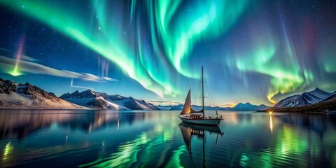 Aurora Borealis Serenade Sailing Beneath the Northern Lights