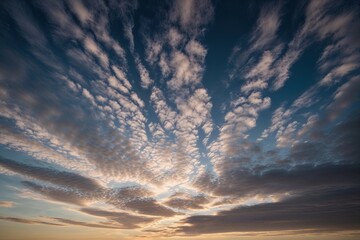 Obraz premium Breathtaking Dappled Cirrostratus Cloud Patterns with Dreamlike Luminary Effects